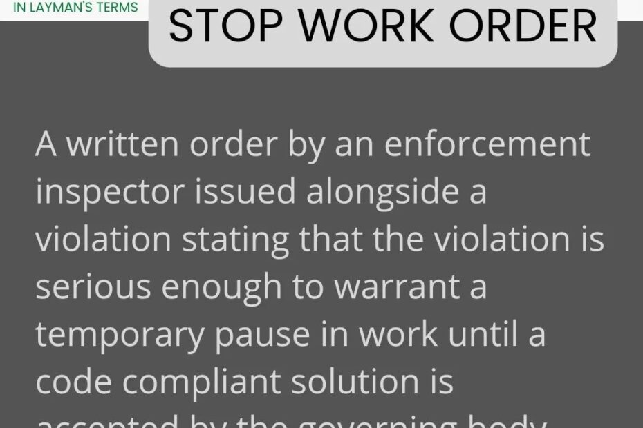 stop work order